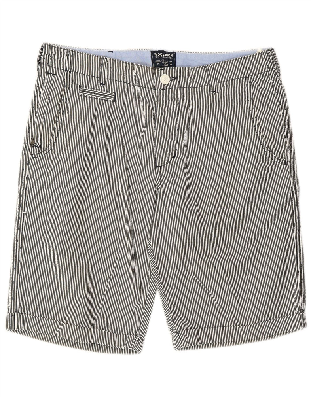 Woolrich Short décontracté pour homme W32 en coton à fines rayures gris moyen