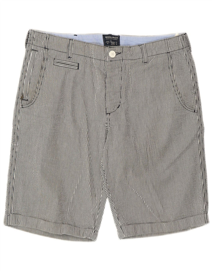 Woolrich Short décontracté pour homme W32 en coton à fines rayures gris moyen