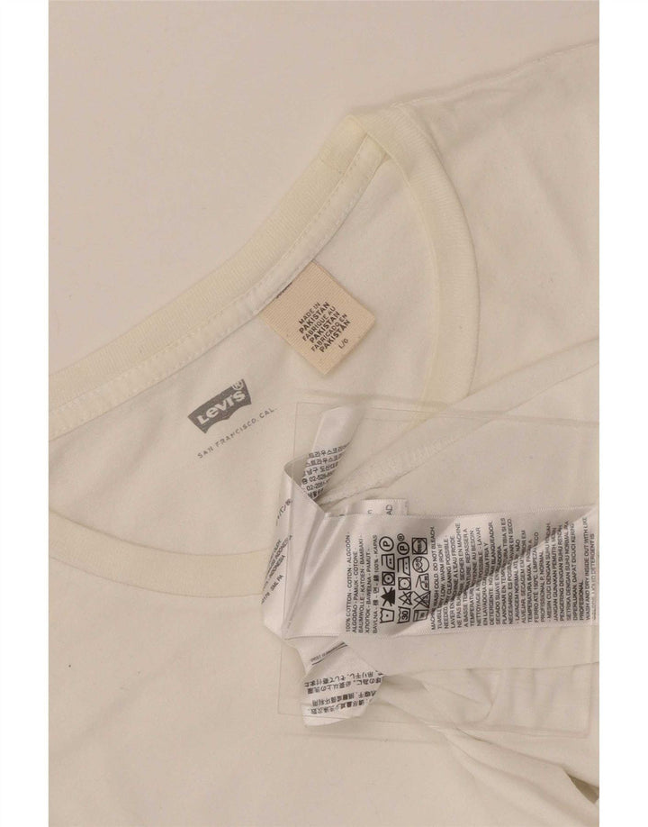 Levi's T-Shirt Homme Top Large Blanc Coton