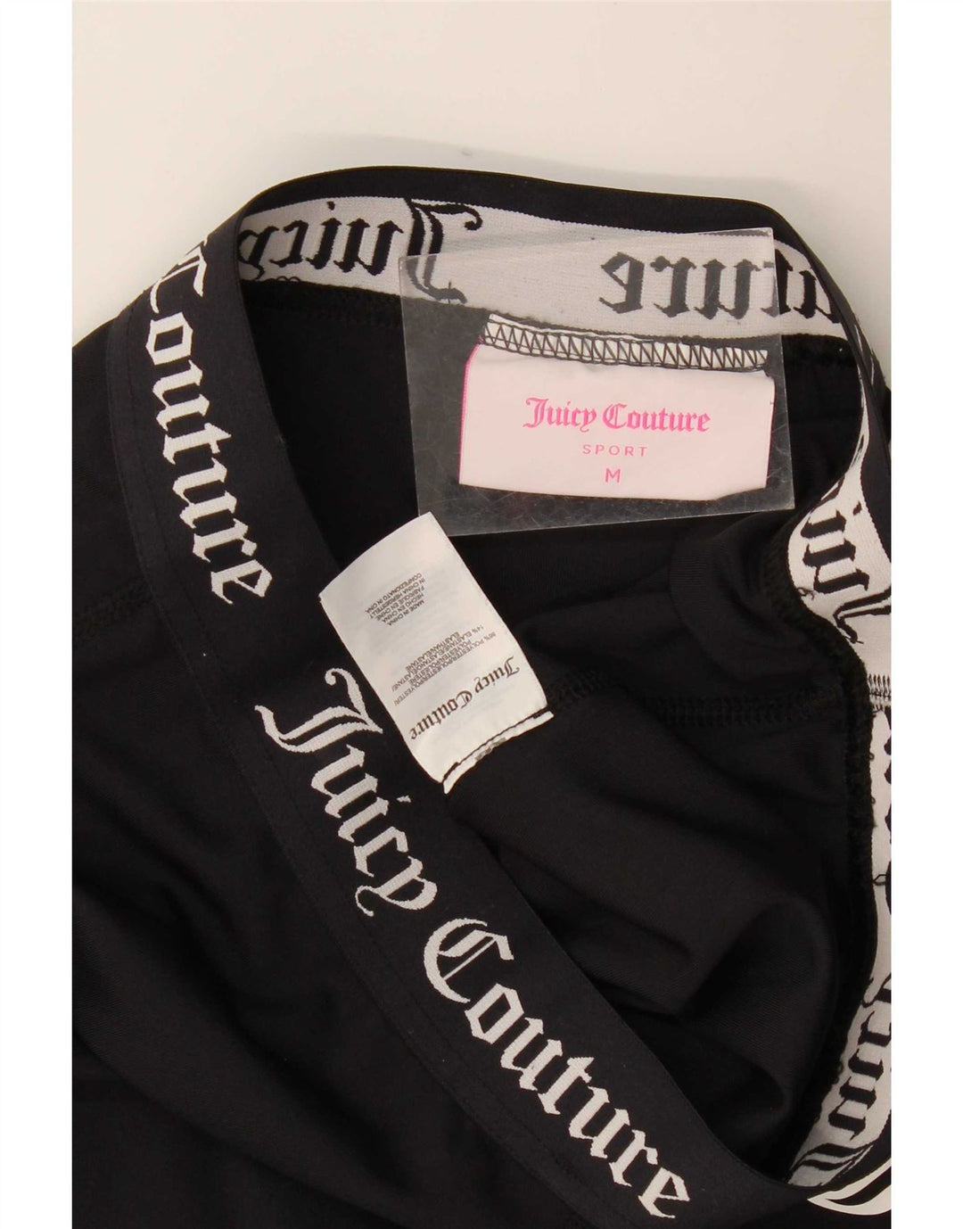 Juicy Couture Leggings graphiques pour femmes UK 12 Polyester noir moyen