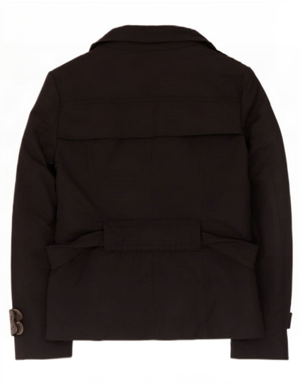 Zara Femme Caban UK 12 Moyen Noir Coton