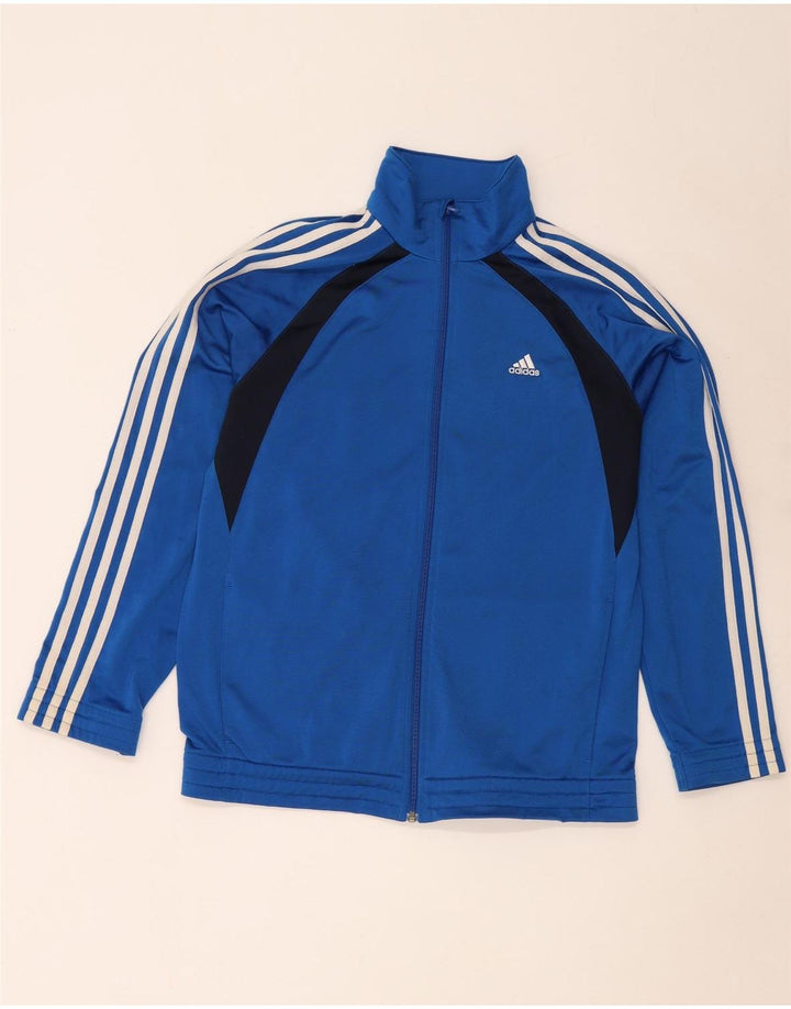 Adidas Veste de Survêtement Garçon 15-16 ans Bleu Colorblock Polyester