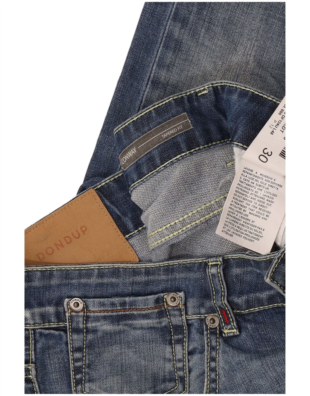 Dondup Femme Conway Jean Fuselé W30 L30 Bleu Coton