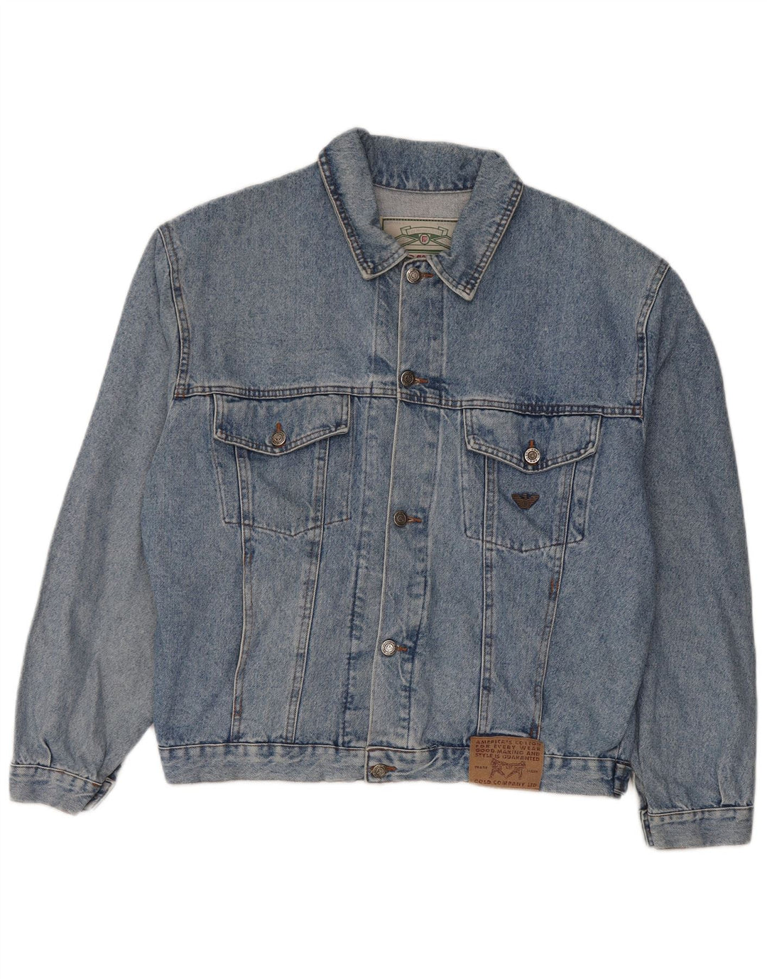 veste en denim homme vintage UK 42 XL Coton Bleu