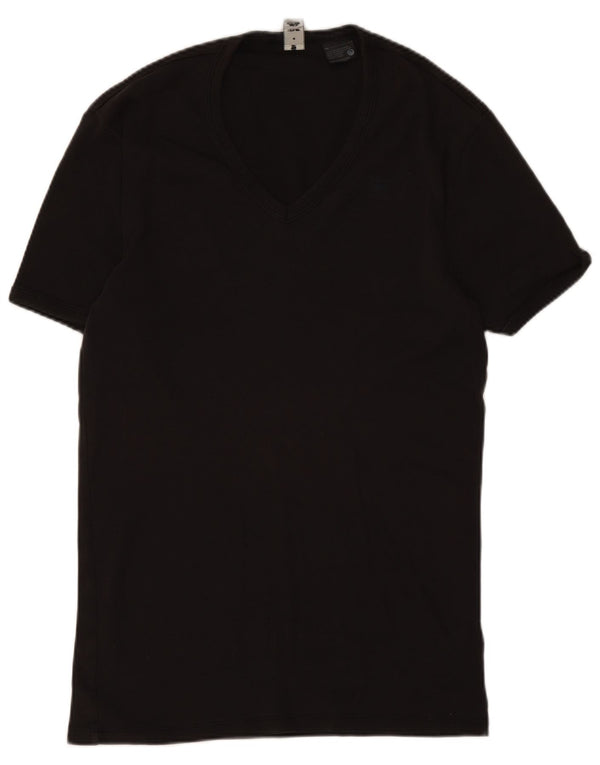G-Star T-Shirt Femme Top UK 10 Small Noir Coton