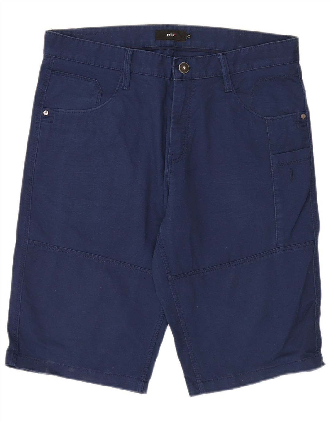Celio Short Cargo Homme W34 Large Bleu Marine Coton