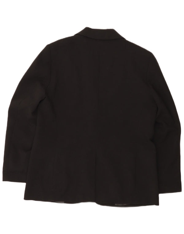 Zara Veste Blazer 1 Bouton Femme UK 16 Large Noir Polyester