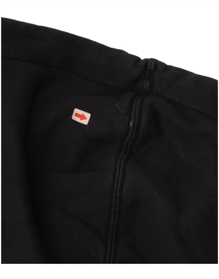 PUMA Pull à capuche zippé graphique pour femme UK 10 Petit coton noir