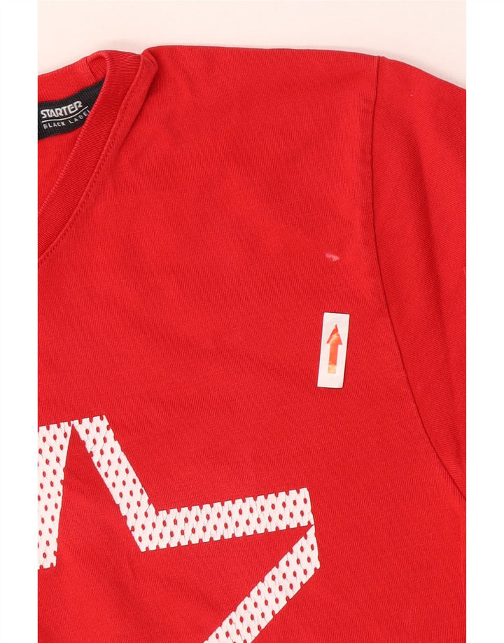 Starter T-Shirt Graphique Homme Rouge Moyen Coton