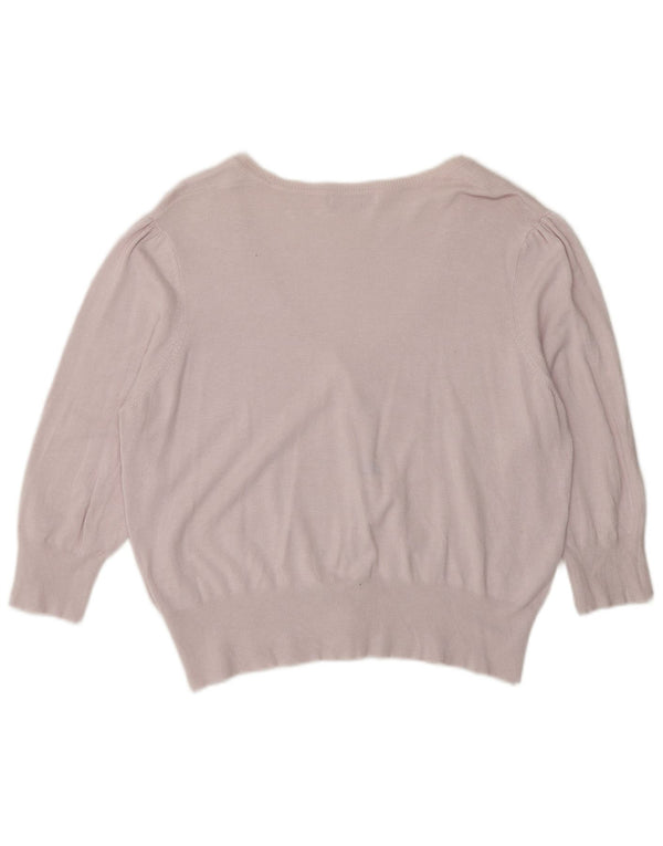 Marks & Spencer Pull cardigan à manches 3/4 pour femme UK 20 2XL Viscose rose