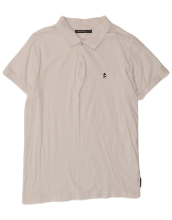 French Connection Polo Homme XL Blanc Coton
