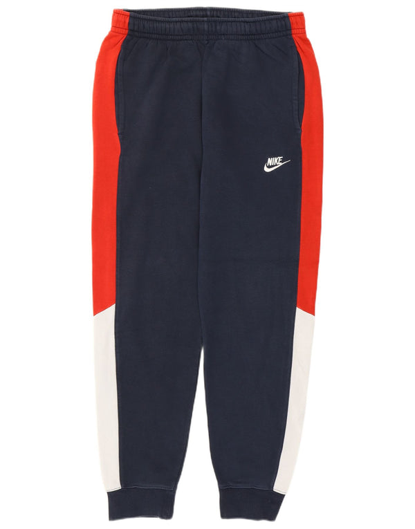 NIKE Pantalon de survêtement pour homme en coton color block Bleu marine Taille S