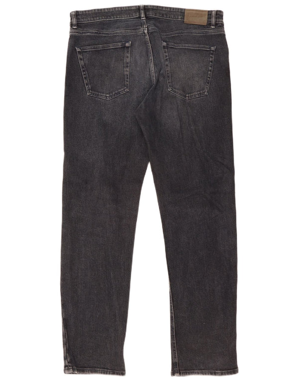 Massimo Dutti Mens Regular Fit Straight Jeans EU 46 XL W36 L32 Blue Cotton