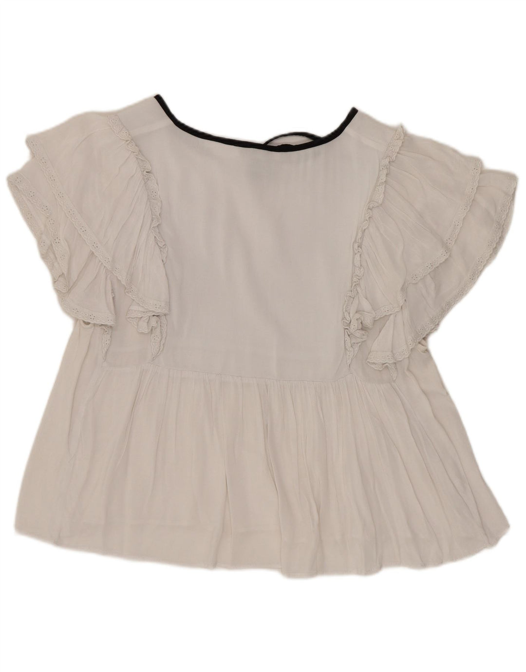 Zara Chemisier Femme UK 16 Large Blanc