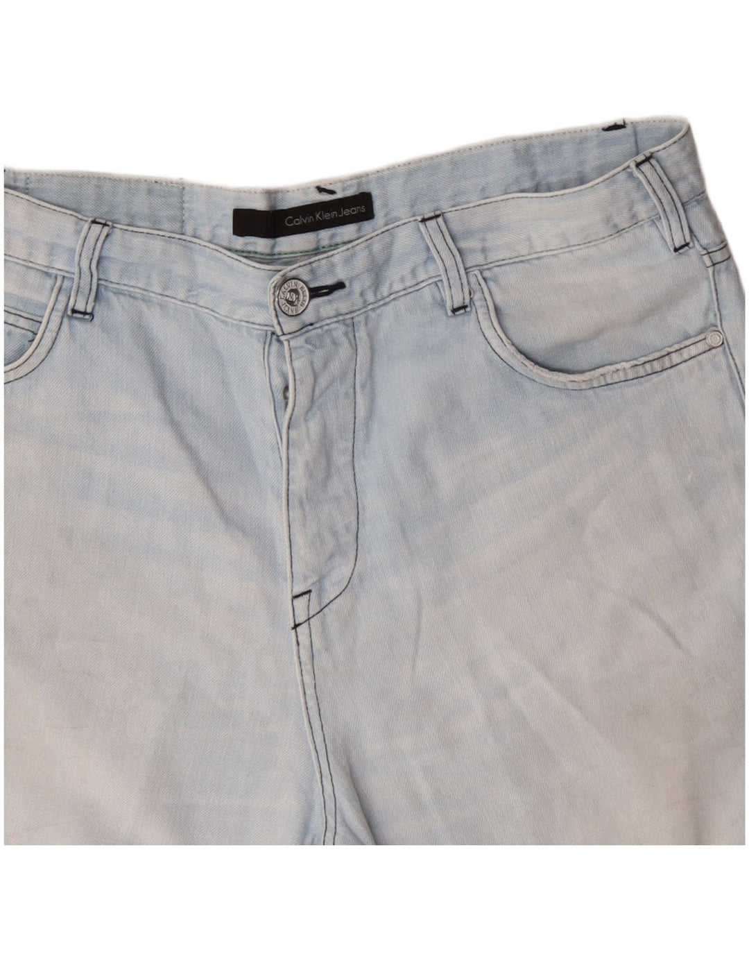 Calvin Klein Short en jean vieilli W36 pour homme Bleu Taille L