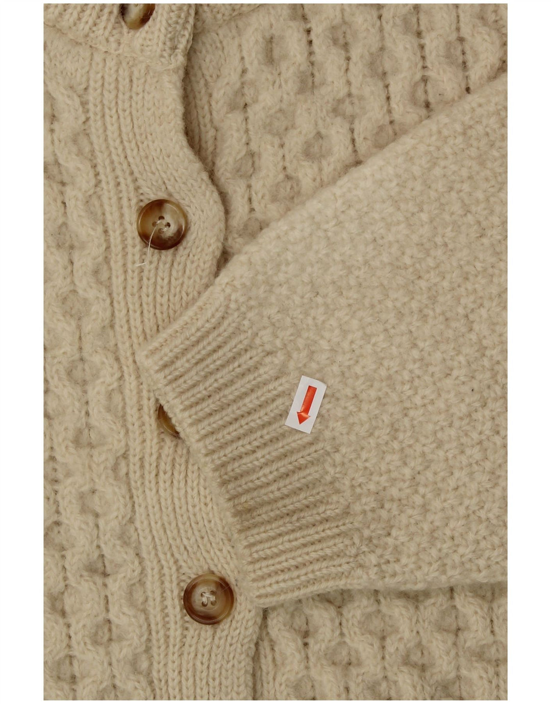 HIGHLAND HOME INDUSTRIES Pull cardigan court pour femme UK 16 Large Beige