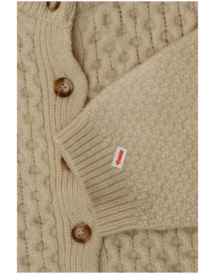 HIGHLAND HOME INDUSTRIES Pull cardigan court pour femme UK 16 Large Beige