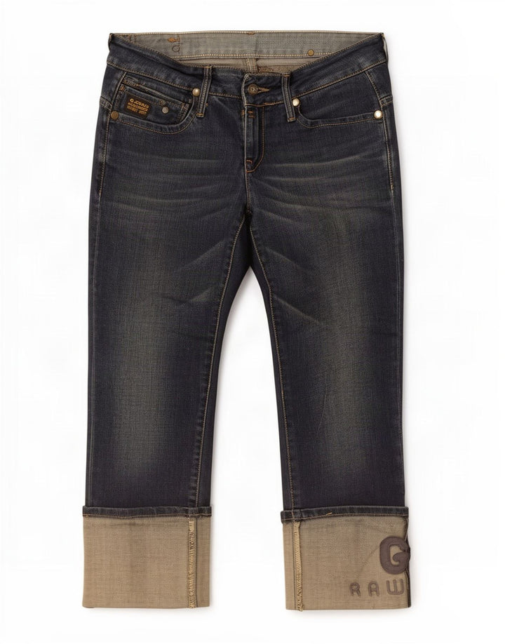 G-Star Femme Jean Court W28 L25 Bleu Marine Coton