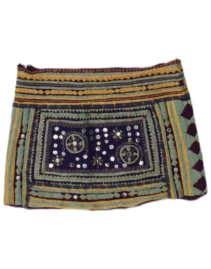 Zara Femme Mini Jupe Medium W28 Multicolore Géométrique