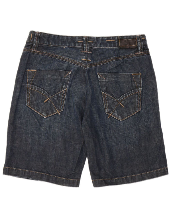 Gas Short En Jean Femme W27 Petit Bleu Marine Coton