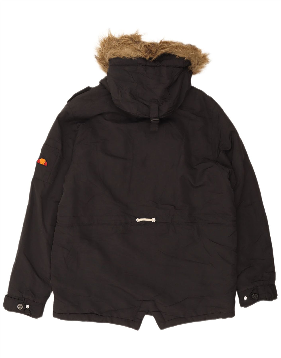 Ellesse Parka à capuche pour homme UK 38 Medium Noir Polyester