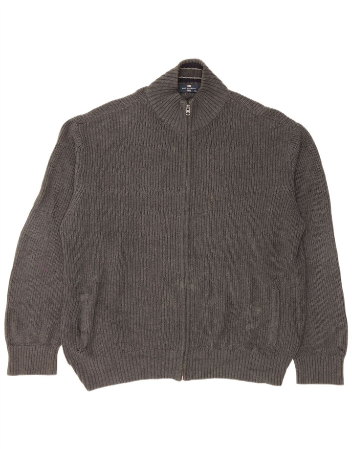 Marks & Spencer Pull Cardigan Blue Harbour pour Homme 2XL Gris Coton