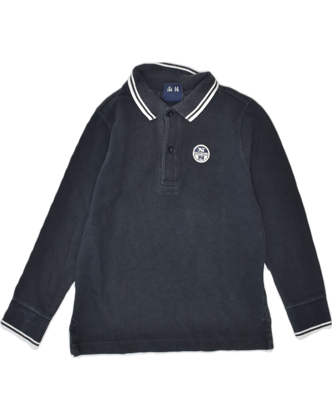 NORTH SAILS Boys Long Sleeve Polo Shirt 3-4 Years Black Cotton | Vintage | Thrift | Second-Hand | Used Clothing | Messina Hembry 