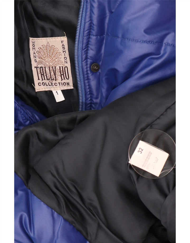 Tally Ho Manteau rembourré surdimensionné pour femme EU 32 2XS Bleu Polyester