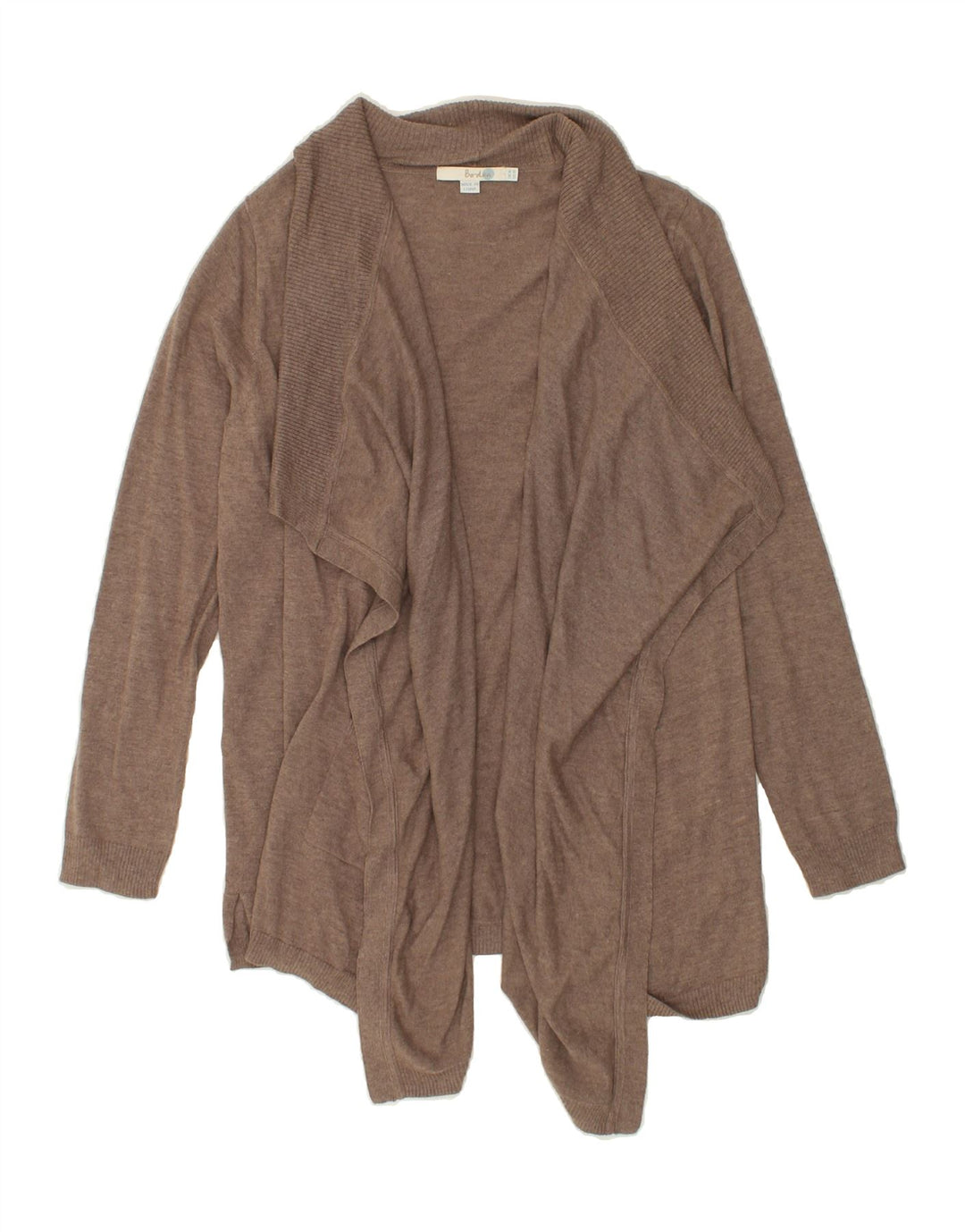 BODEN Womens Asymmetric Cardigan Sweater UK 14 Medium Brown Cotton Vintage Boden and Second-Hand Boden from Messina Hembry 