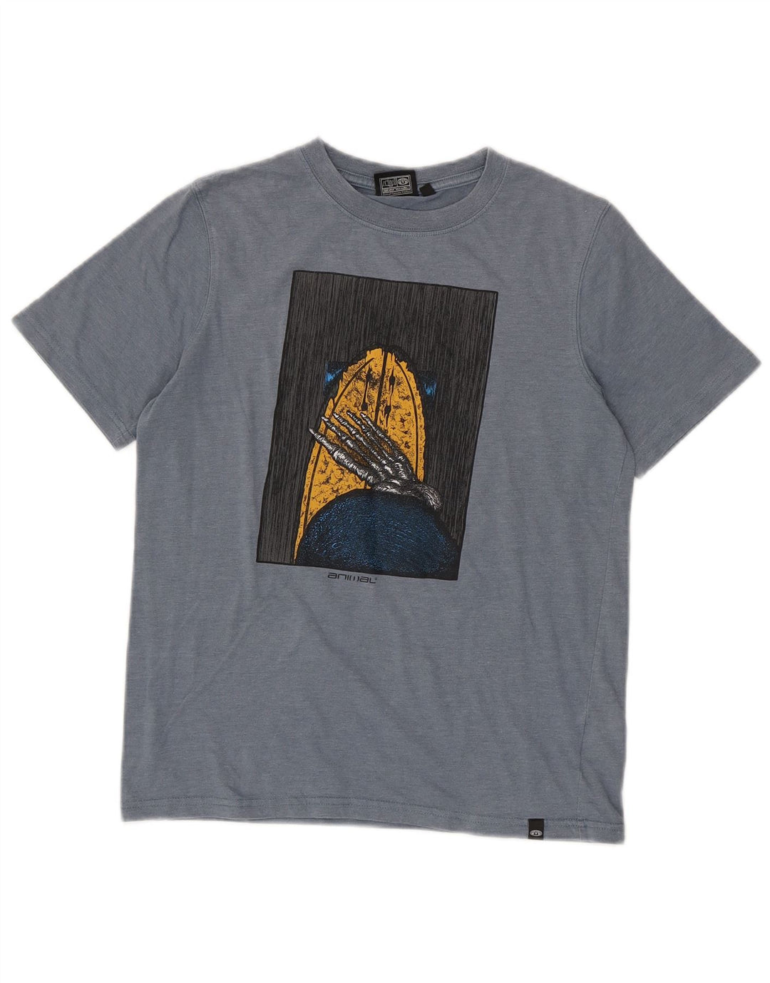 T-Shirt Graphique Animal Garçon 11-12 ans Bleu Coton