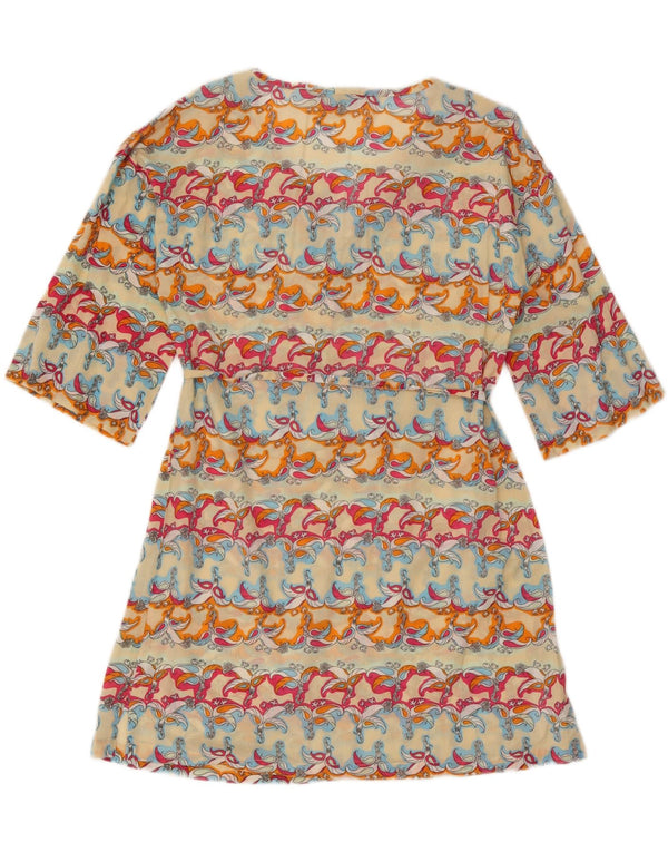 French Connection Robe trapèze à manches 3/4 pour femme UK 10 Small Multicolore