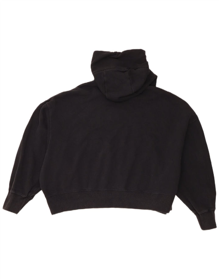 Nike Pull à capuche surdimensionné pour femme UK 14 en coton noir moyen