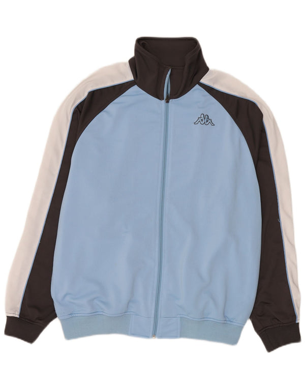Kappa Mens Tracksuit Top Jacket Medium Blue Colourblock Polyester