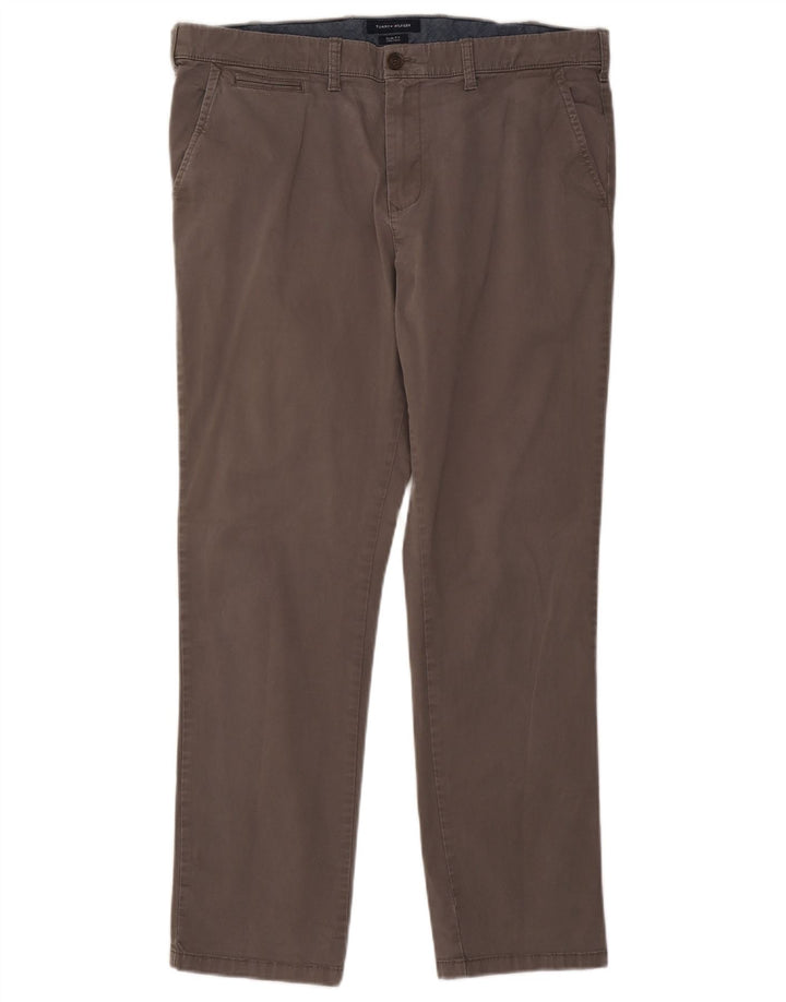 TOMMY HILFIGER Pantalon Chino Slim Fit Homme W38 L29 Gris Coton