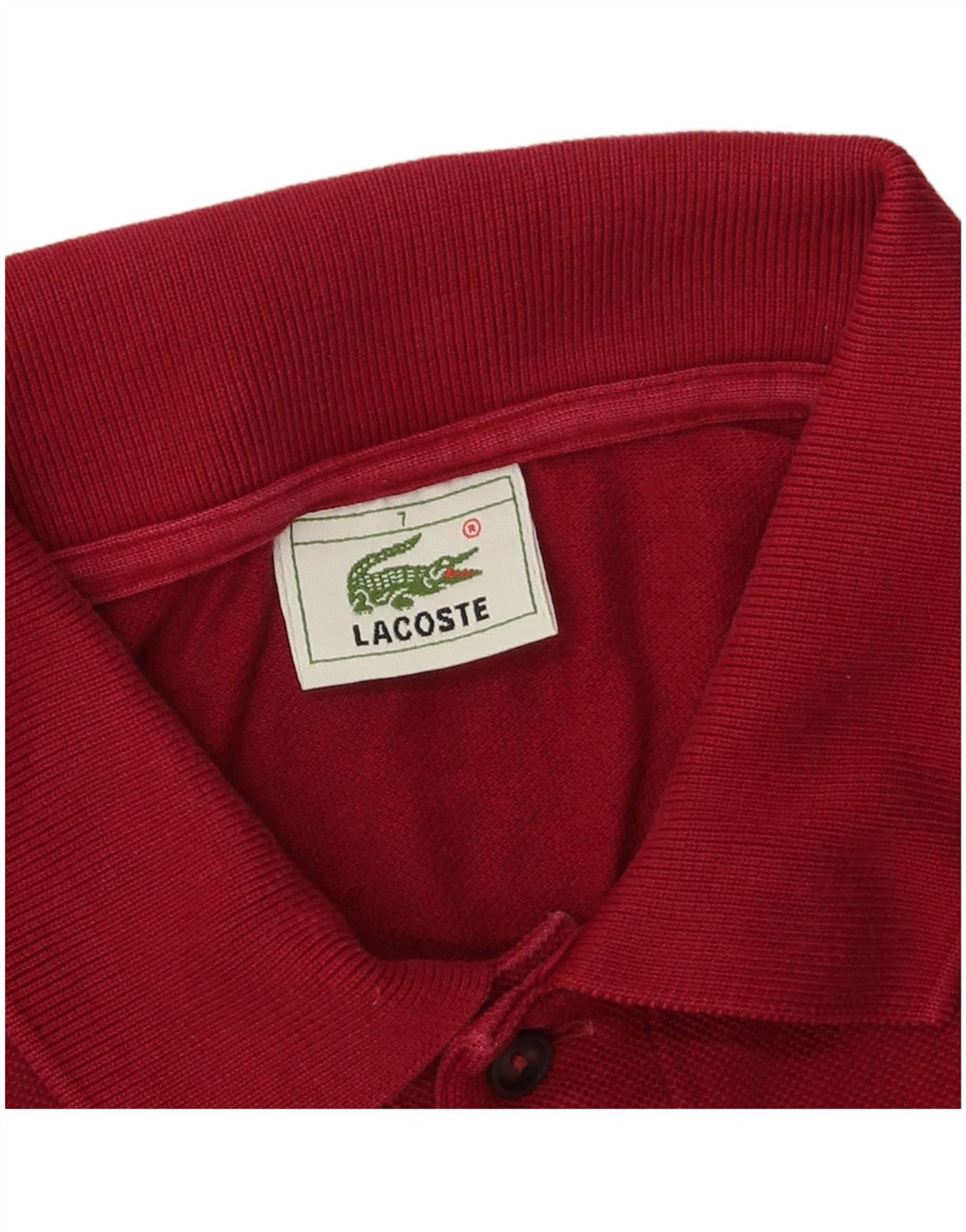 LACOSTE Polo Homme Taille 7 2XL Coton Bordeaux