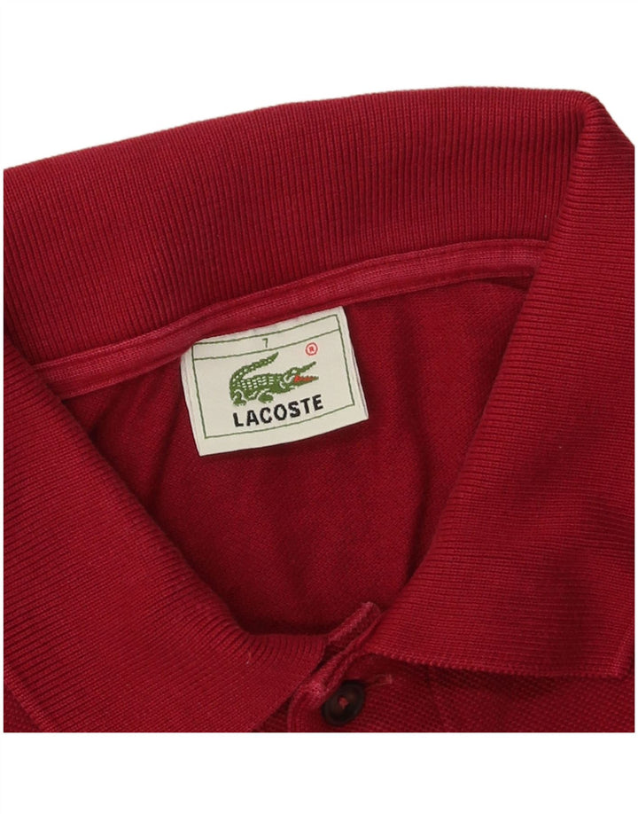 LACOSTE Polo Homme Taille 7 2XL Coton Bordeaux