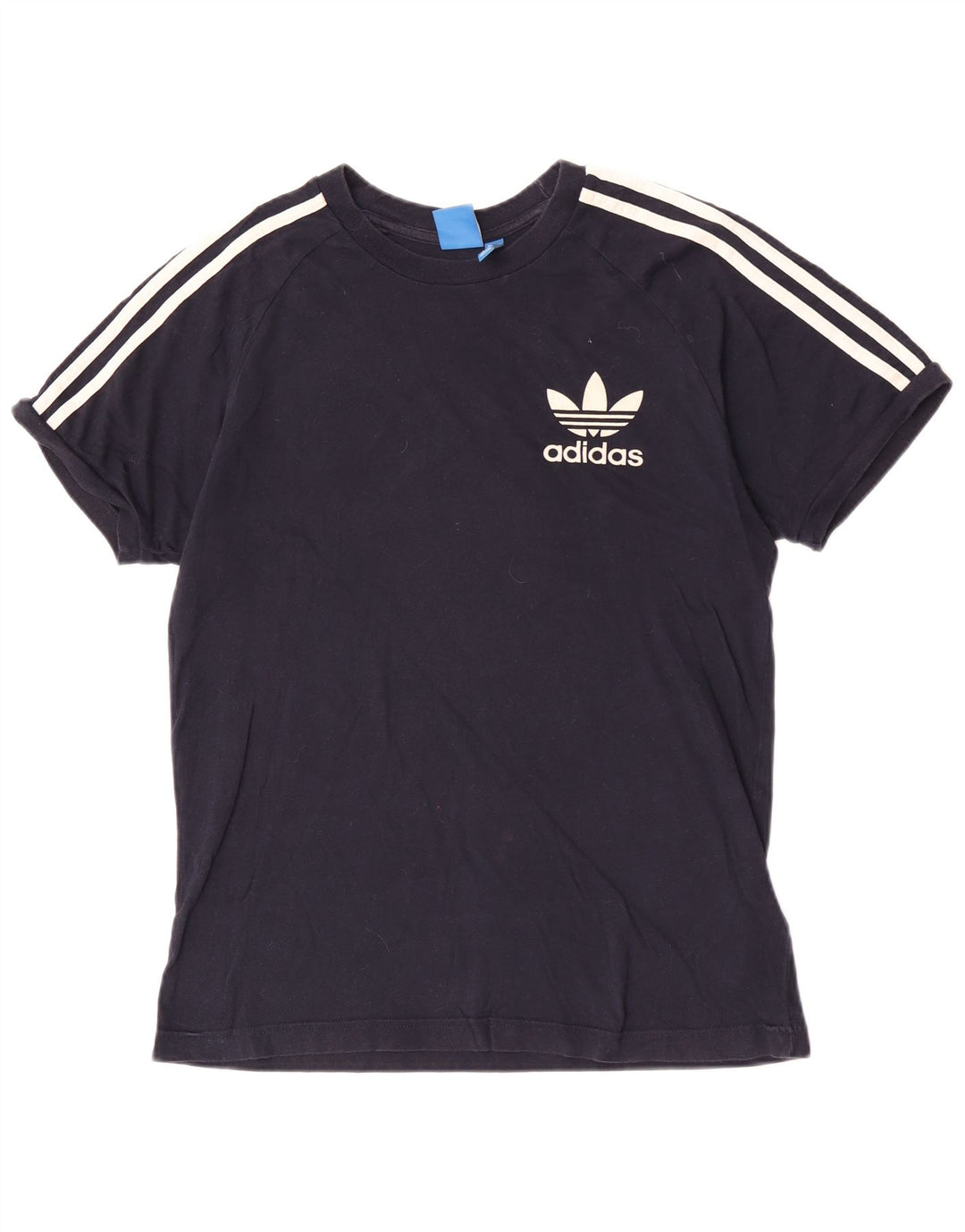 Adidas T-shirt régulier à manches courtes pour hommes en coton bleu marine moyen