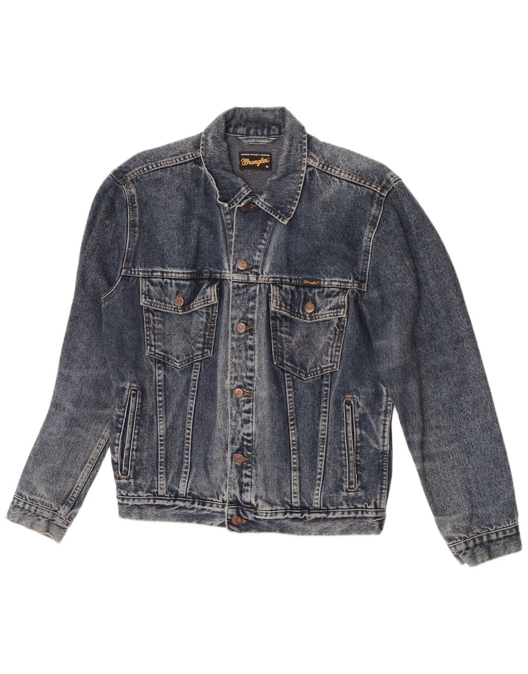 Wrangler Veste en jean pour homme UK 38 Coton bleu moyen
