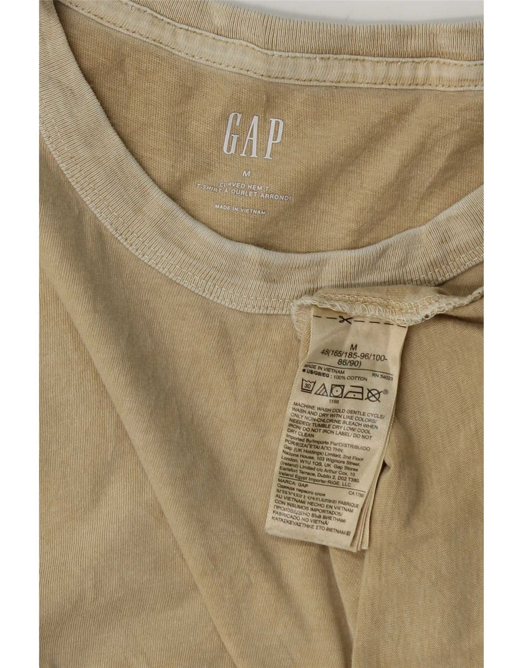 Gap T-Shirt Homme Coton Beige Moyen
