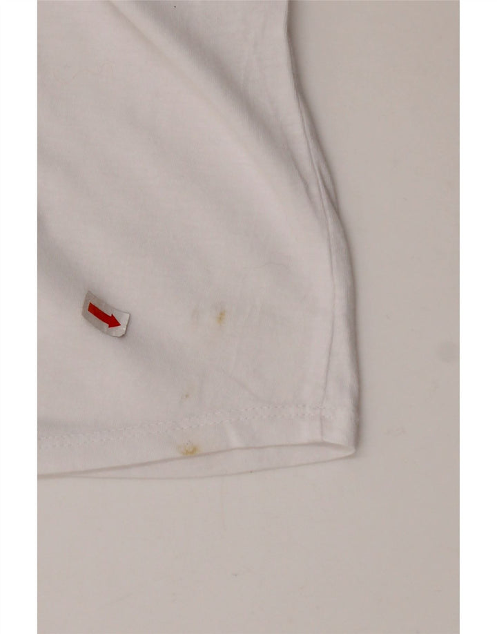 AVIREX T-shirt court graphique pour femme UK 22 2XL Coton blanc