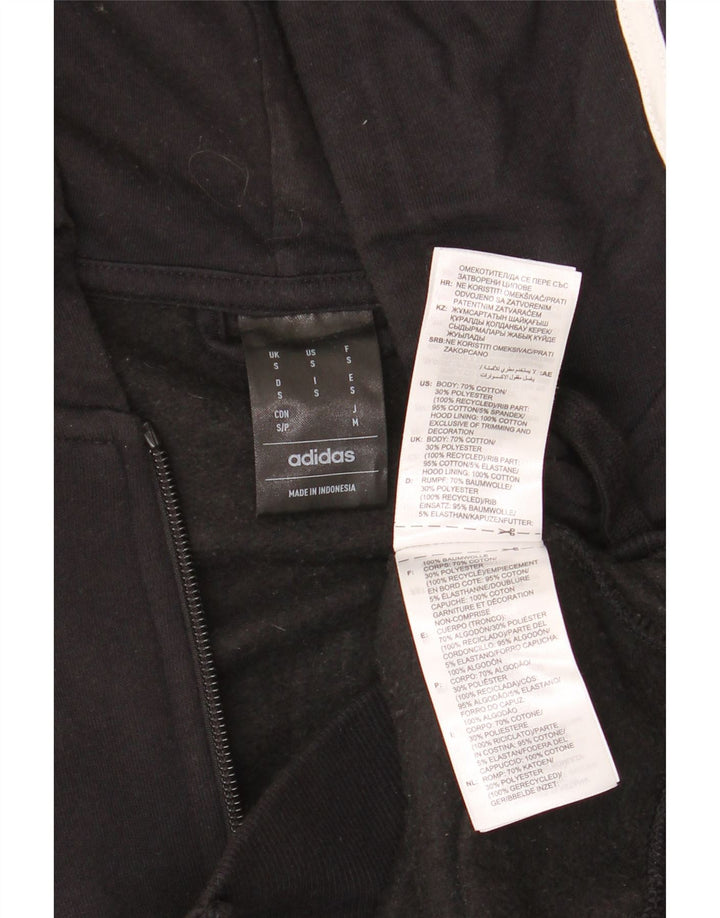 Adidas Pull à capuche zippé pour homme Petit coton noir