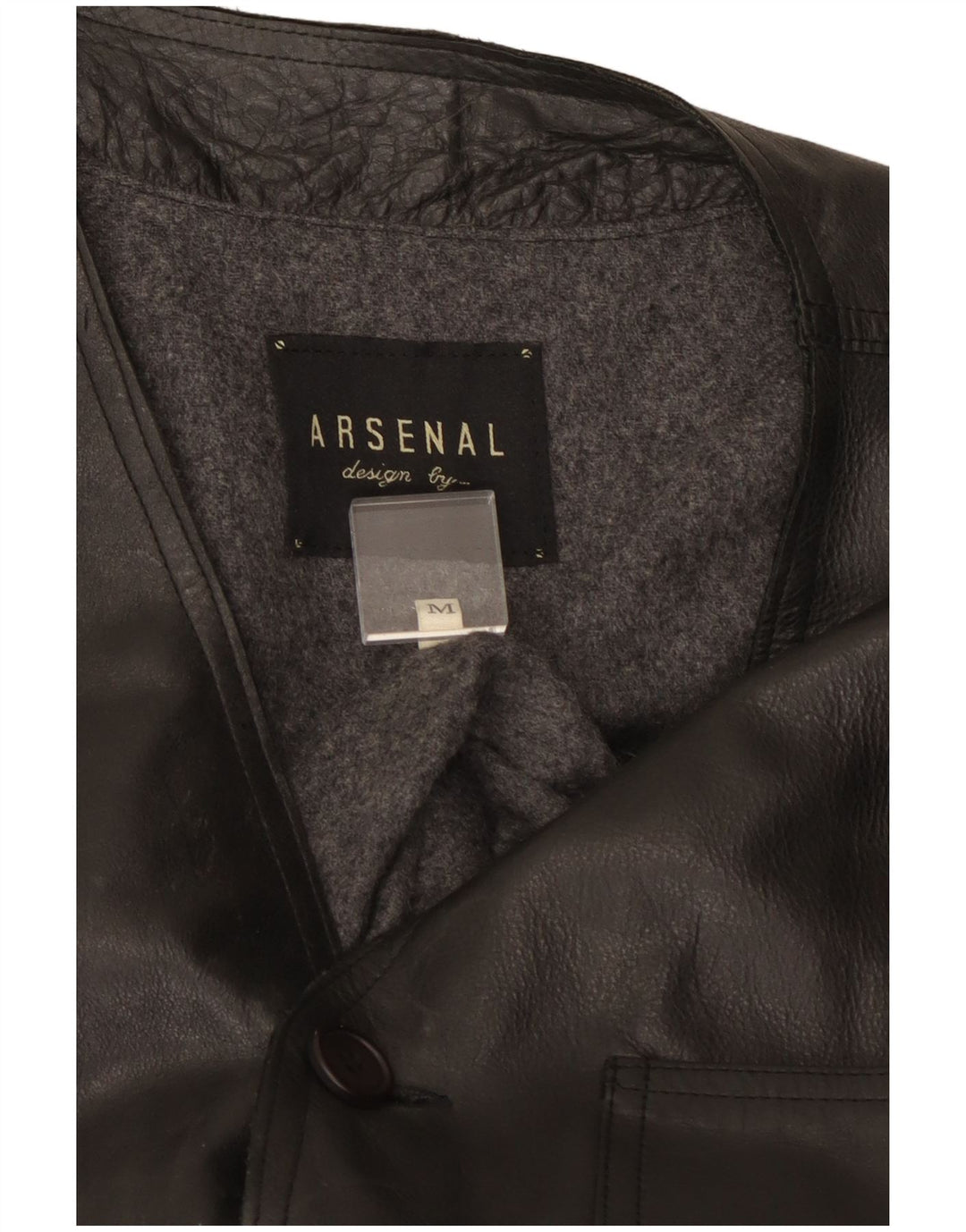 Arsenal Gilet en cuir pour homme UK 38 Medium Noir
