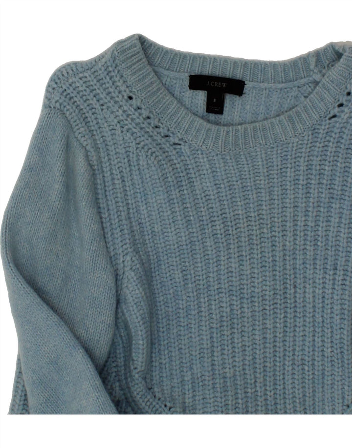 J. CREW Womens Boat Neck Jumper Sweater UK 10 Small Blue Wool Vintage J. Crew and Second-Hand J. Crew from Messina Hembry 