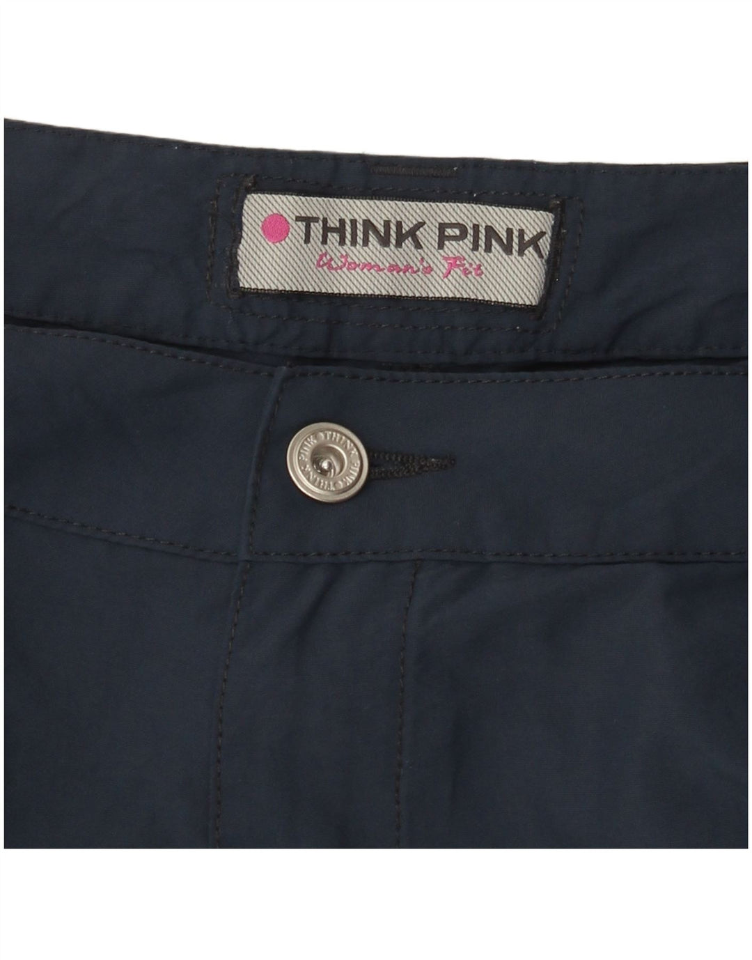 THINK PINK Short Cargo Femme W30 Bleu Marine Moyen
