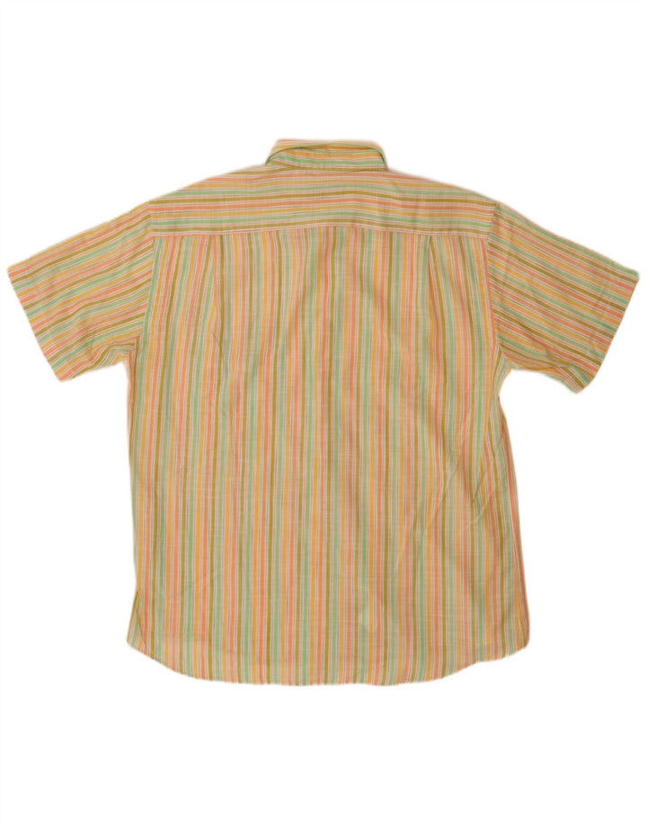 Pierre Cardin Chemise à manches courtes pour homme Taille 42 Large Rayé multicolore