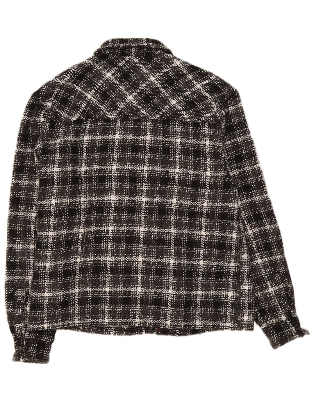 Karl Kani Chemise en flanelle pour homme en polyester à carreaux noirs moyens