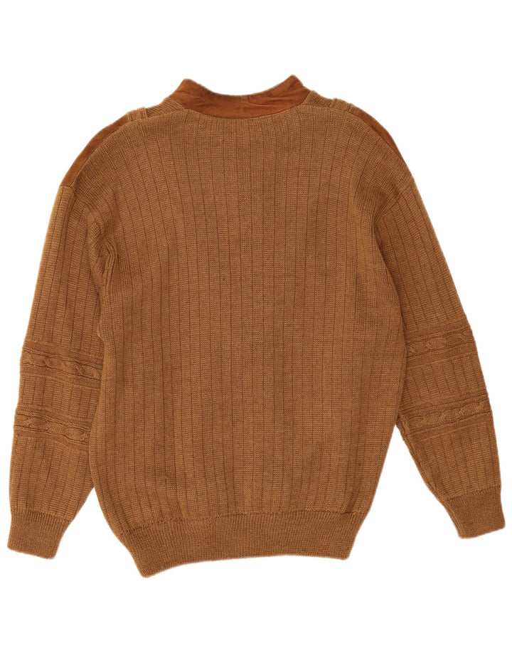 Laura Pucci Pull à col boutonné pour homme Marron moyen