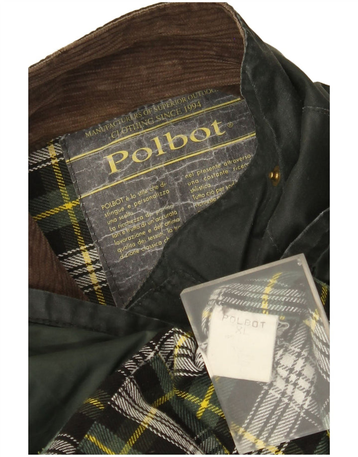 Polbot Veste en coton ciré pour homme UK 42 XL Vert