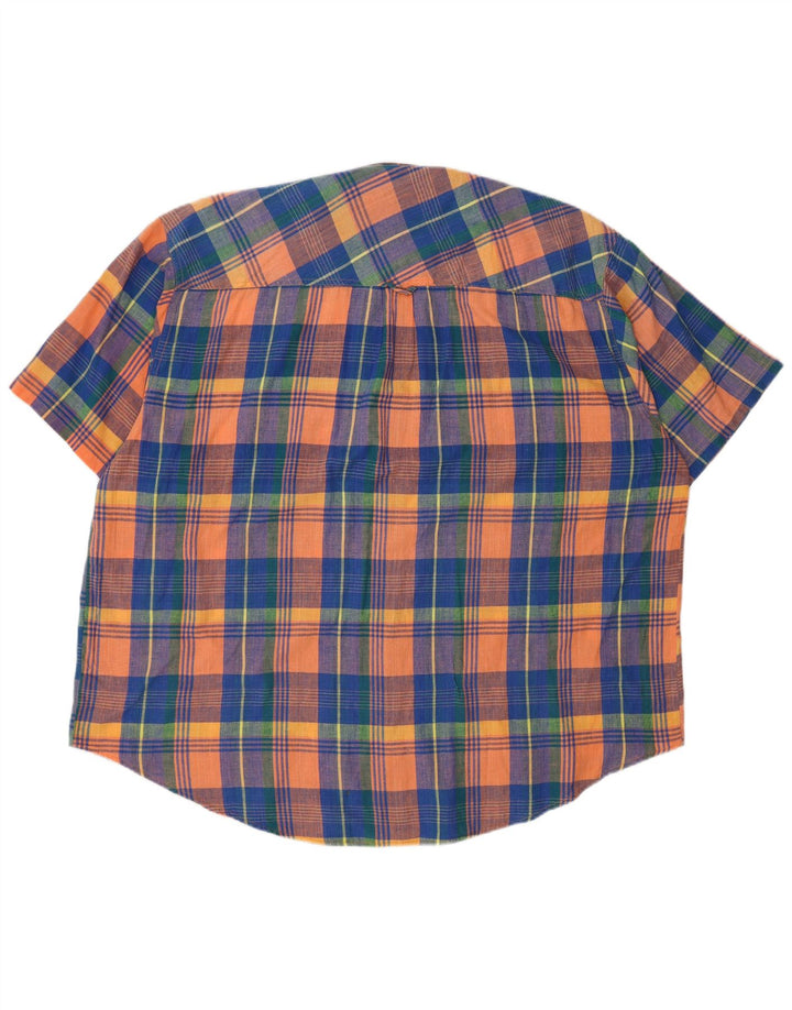 vintage Mens Regular Fit Shirt Taille 45/46 2XL Coton à carreaux multicolores