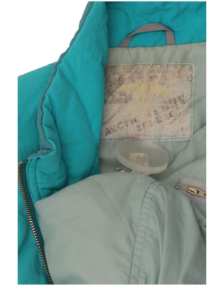 Veste coupe-vent vintage pour homme UK 38 Medium Turquoise Colourblock
